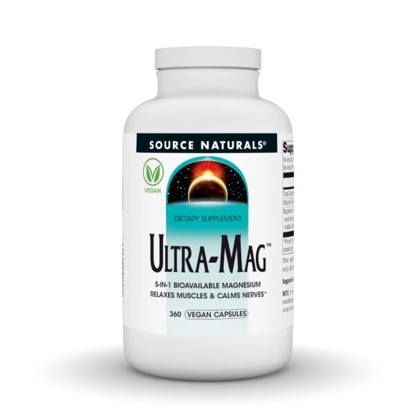Frasco de Source Naturals Ultra-Mag magnesio biodisponible