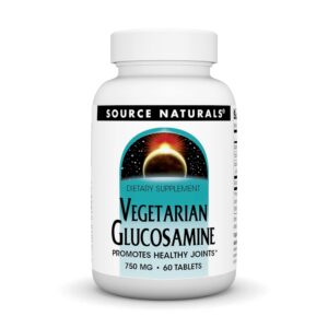 Frasco Source Naturals glucosamina vegetariana 750 mg