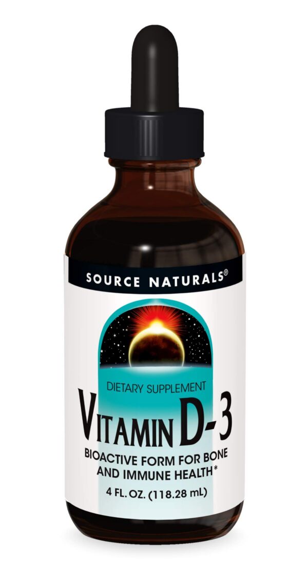 Source Naturals Vitamina D-3 gotitas etiqueta frontal