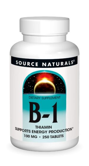 Frasco de Source Naturals Vitamina B-1 100 mg
