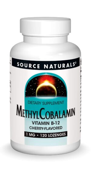 Source Naturals vitamina b-12 metilcobalamina sabor cereza frasco