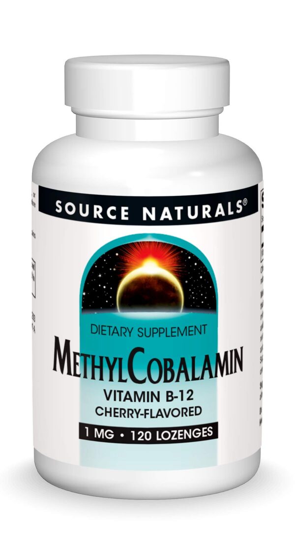 Source Naturals vitamina b-12 metilcobalamina sabor cereza frasco