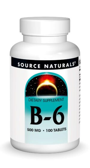 Frasco de Source Naturals Vitamina B-6 500 mg