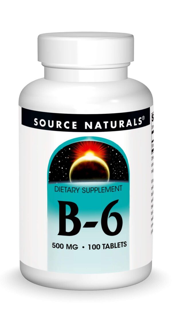 Frasco de Source Naturals Vitamina B-6 500 mg