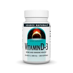 Frasco Source Naturals Vitamina D-3 1000 UI