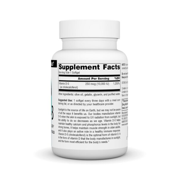 Frasco de Vitamin D-3 Source Naturals