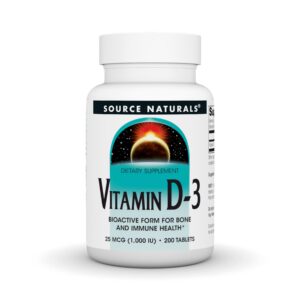 Source Naturals Vitamina D-3 frasco frontal
