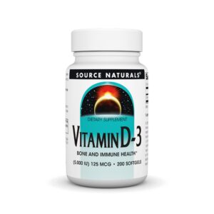 Source Naturals Vitamina D3 5000 UI 200 cápsulas blandas