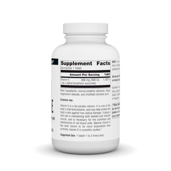 Etiqueta de Source Naturals vitamina e 400 ui