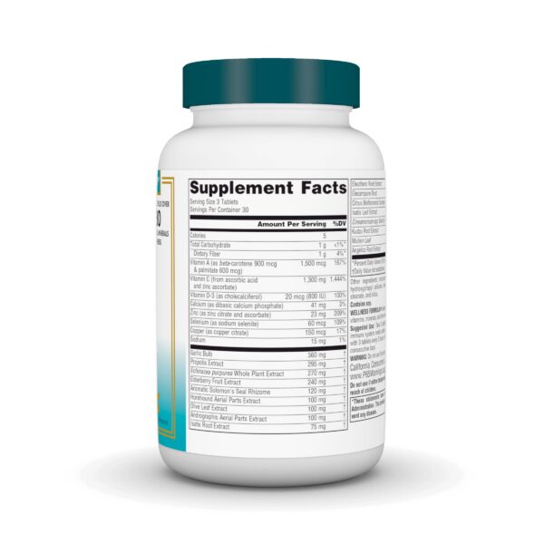 Frasco de cápsulas en la mesa