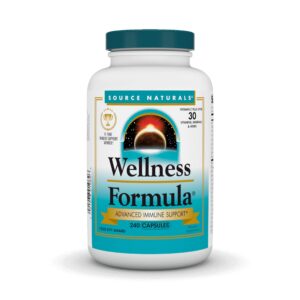 Frente de la botella Source Naturals Wellness Formula