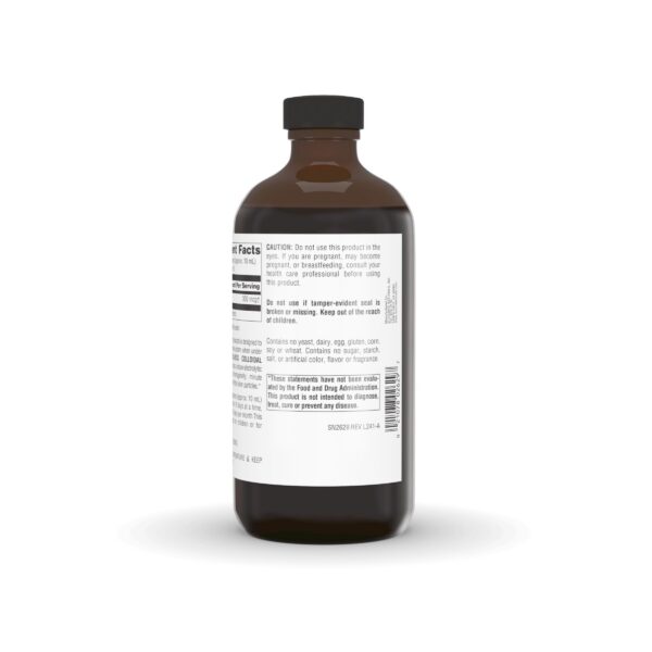 Frasco con etiqueta y información