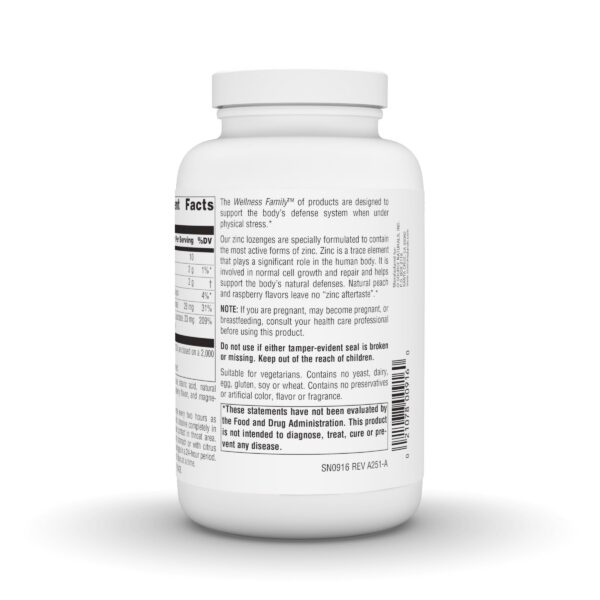 Detalle de pastilla zinc lozenges