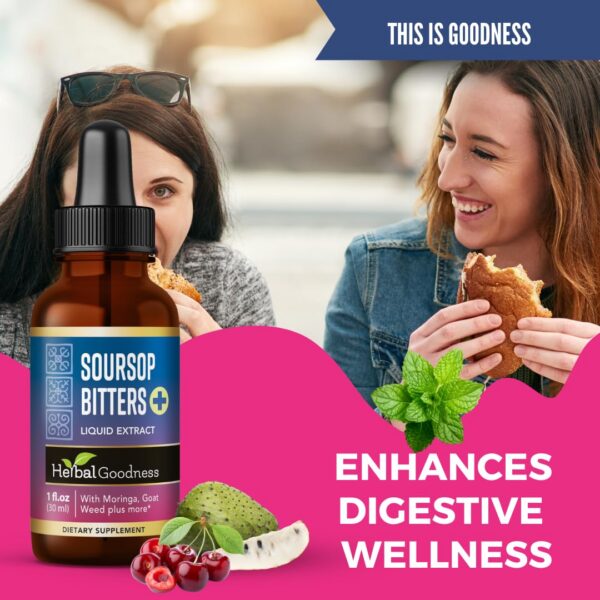 Soursop Bitters gotas líquidas para limpiar colon y apoyar sistema inmune