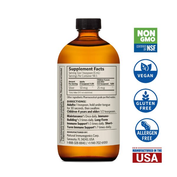 Tapa del frasco Sovereign Silver Hydrosol