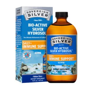 Frente del frasco Sovereign Silver Bio-Active Coloidal Hydrosol 16 oz