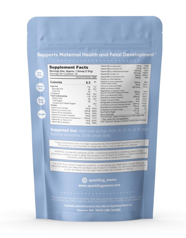 Etiqueta de Sparkling Mama Prenatal