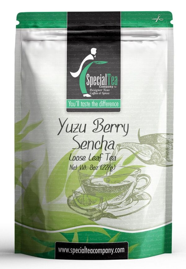 Special Tea Yuzu Berry Sencha Té Verde 8 oz frasco