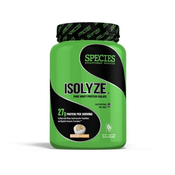 Version 1.0.0 Isolyze Whey sabores Caramel Macchiato