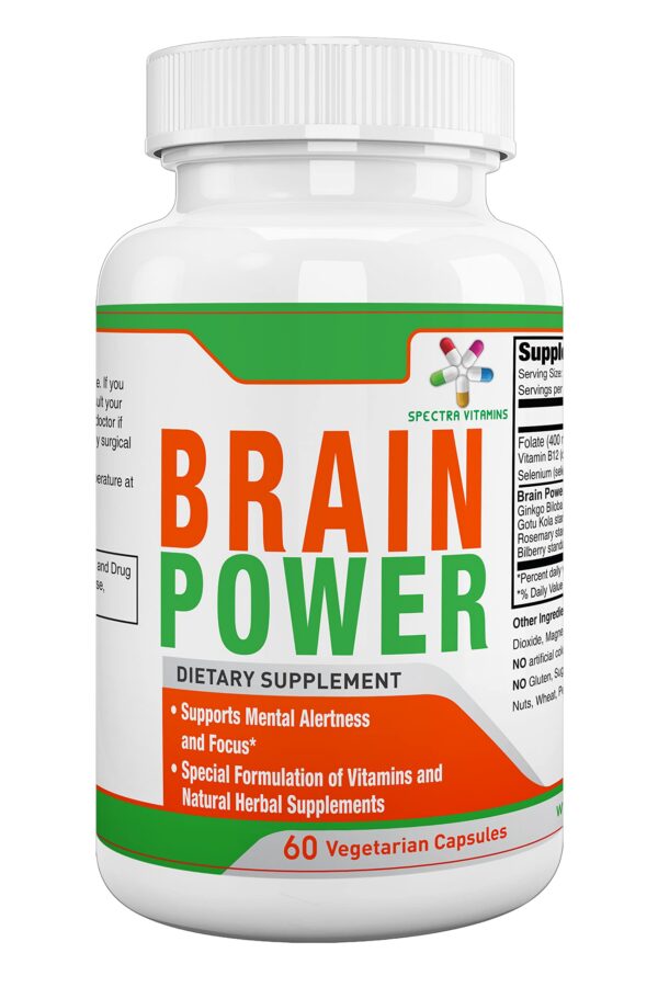 Spectra Vitamins Brain Power suplemento cerebral 60 cápsulas