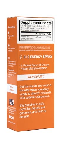 Spectraspray vitamina b12 spray etiqueta ingredientes