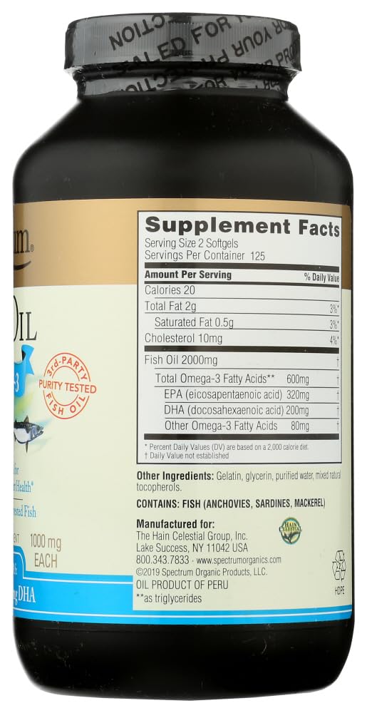 Cápsulas de Spectrum Essentials Fish Oil