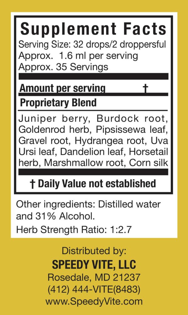 SpeedyVite suplemento renal etiqueta ingredientes naturales