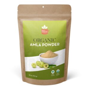SPICY ORGANIC Polvo de Amla orgánico para cabello y bebidas