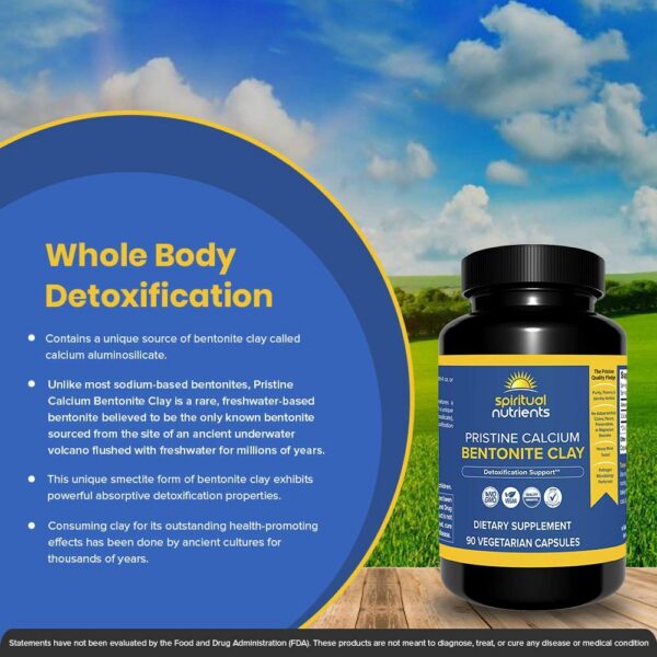 Frasco de arcilla Bentonita Calcio Pristine detalle