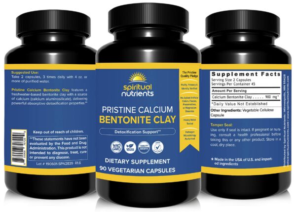 Etiqueta Pristine arcilla bentonita calcio Pristine