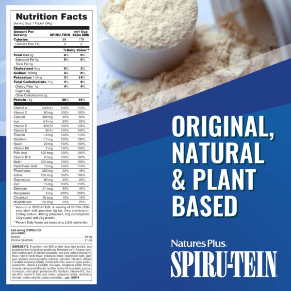 Version 1.0.0 Etiqueta nutricional de SPIRU-TEIN