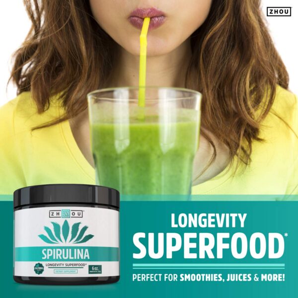 Spirulina en polvo Zhou certificada no OMG sin gluten