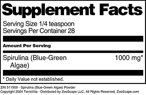 Spirulina TerraVita polvo superalimento natural para nutrición saludable