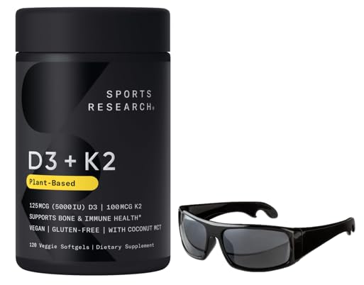 SPOR Resrch vitamina d3 5000 ui y k2 vegana 160 softgels