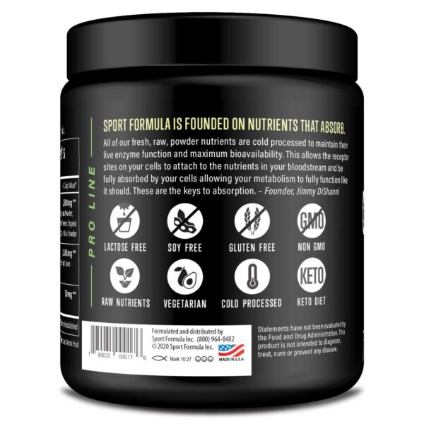 Sport Formula 99 polvo orgánico para dieta keto y vegana