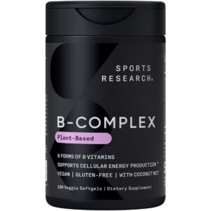 Version 1.0.0 Sports Research complejo vitaminas B vegano 120 cápsulas blandas