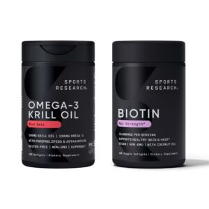 Sports Research Glow and Flow Pack omega-3 krill oil front view