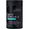 Frontal del frasco Sports Research Keto Omega Fish Oil