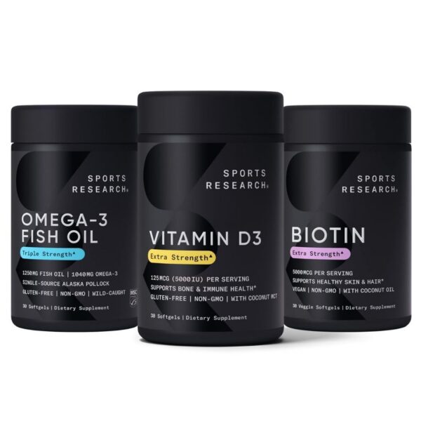 Frasco de Sports Research Omega-3