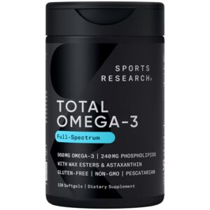 Sports Research Omega-3 aceite de pescado - frasco
