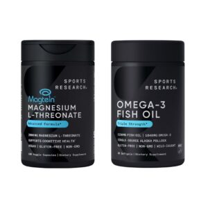 Frasco frontal Sports Research Omega-3 pack