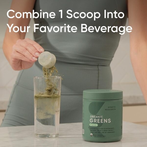 Sports Research polvo vegano sin azúcar con adaptación y vitaminas