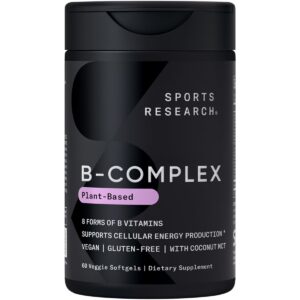 Version 1.0.0 sports research vitamina b complejo cápsulas blandas veganas