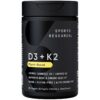 Sports Research Vitamina D3 K2 con aceite de coco frasco 30 cápsulas