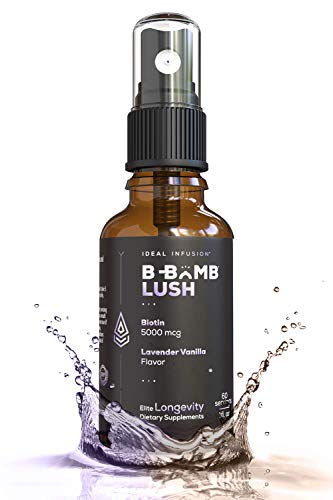 Spray líquido de biotina Ideal Infusion 5000 mcg lavanda y vainilla