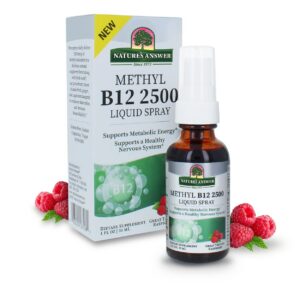 Version 1.0.0 Spray metil B12 2500mcg Nature's Answer sabor frambuesa