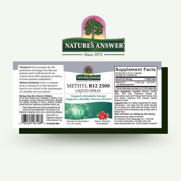 Version 1.0.0 Spray oral vitamina B12 de alta absorción Nature's Answer