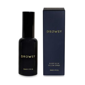 Spray para almohada DROWSY Sleep SOS botella frontal