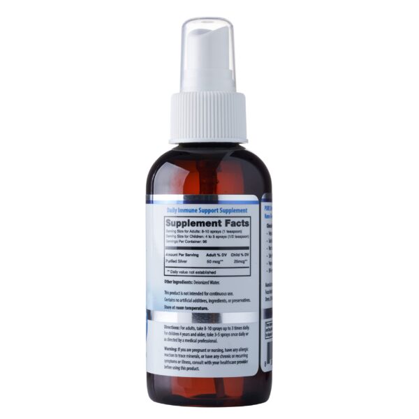 Etiqueta del spray de plata nano Pura