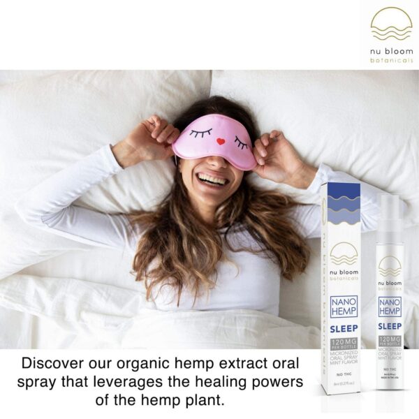Spray sueño portátil 8 ml con nano cáñamo y ingredientes naturales
